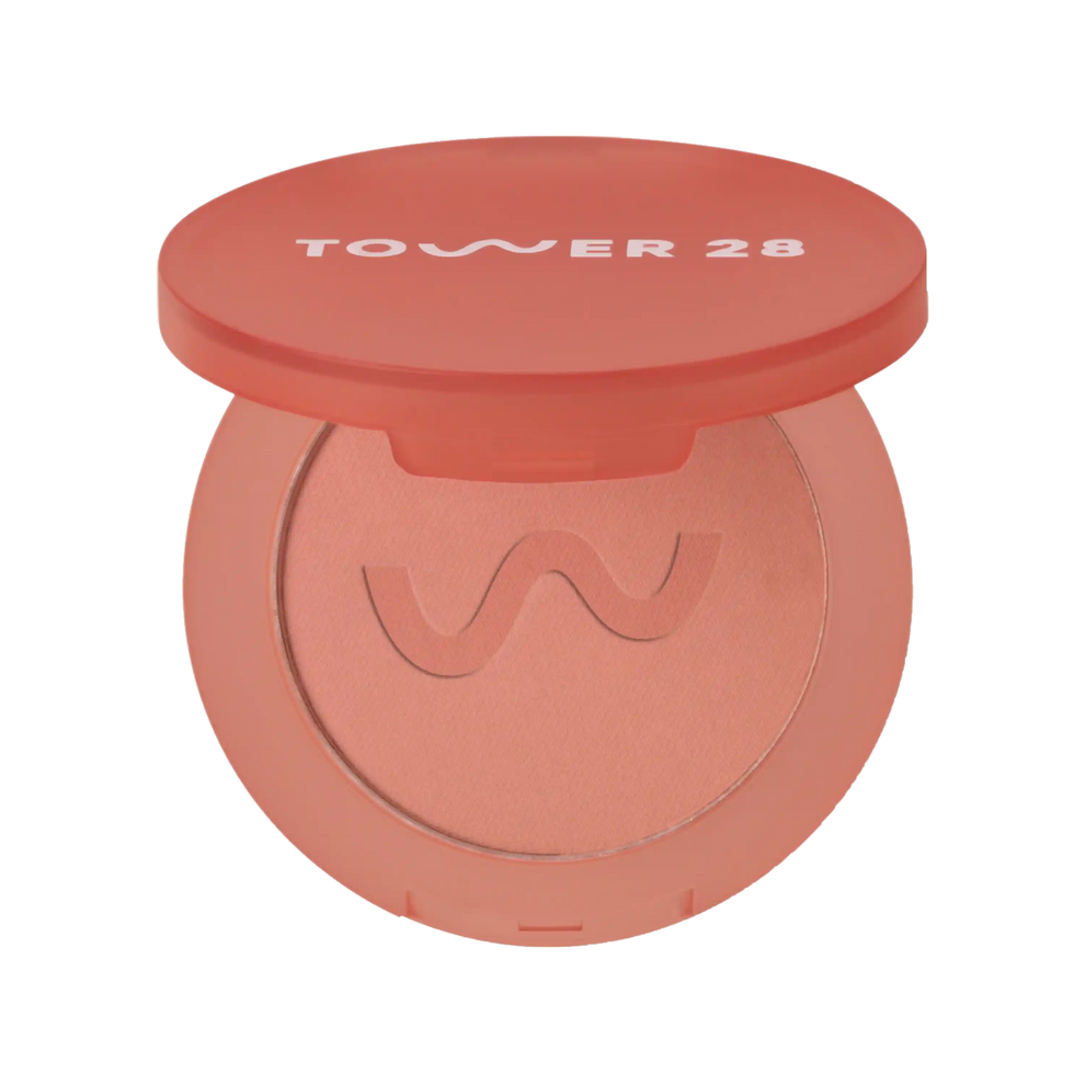 The Tower 28 Beauty GetSet™ Matte Powder Blush in the shade Long Beach Ice Tea