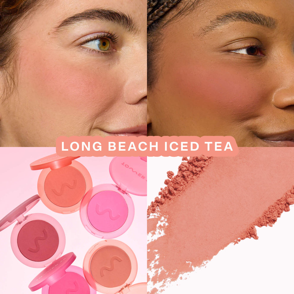 The Tower 28 Beauty GetSet™ Matte Powder Blush in the shade Long Beach Ice Tea