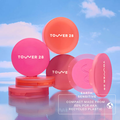 [Shared: All shades of Tower 28 Beauty GetSet™ Matte Powder Blush are shown]