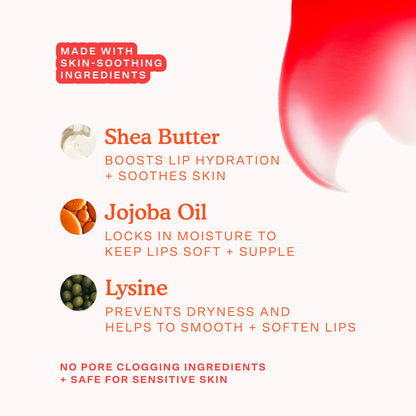 [The key ingredients of Tower 28 Beauty LipSoftie™ Lip Treatment Blood Orange Vanilla listed out]