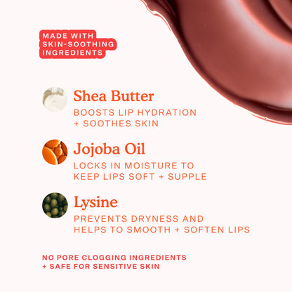 [The key ingredients of Tower 28 Beauty LipSoftie™ Lip Treatment Red Bean Mochi listed out]