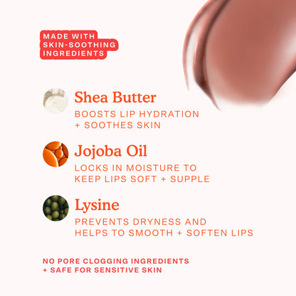 [The key ingredients of Tower 28 Beauty LipSoftie™ Lip Treatment Sugar Plum listed out]