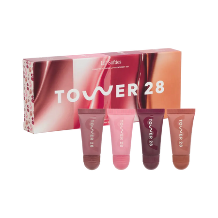 Lil’ Softies Mini Set [Shared Tower 28 Beauty's Lil’ Softies Mini Set features four mini LipSoftie Tinted Lip Treatments including a new shade and flavor exclusive to this kit!]