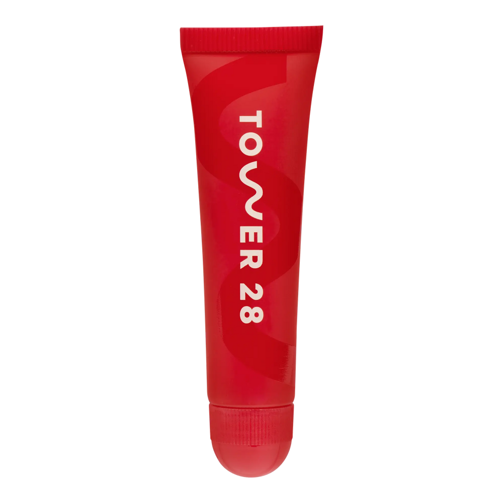 The Tower 28 Beauty LipSoftie™ Lip Treatment in the shade Blood Orange Vanilla