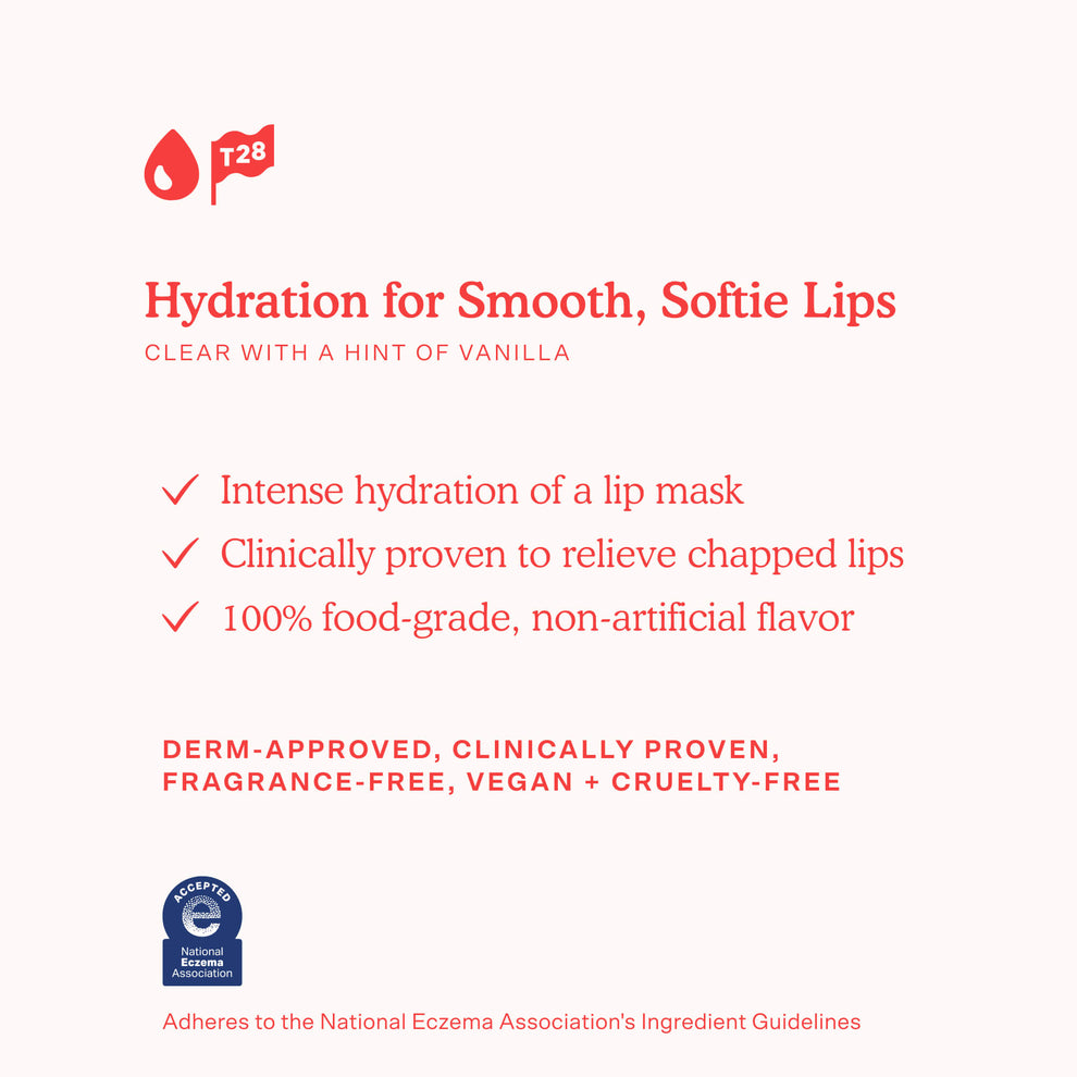 [The benefits of Tower 28 Beauty LipSoftie™ Lip Treatment SOS Vanilla explained