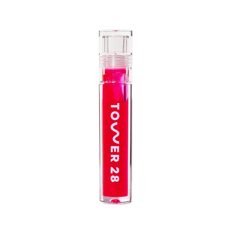 The Tower 28 Beauty ShineOn Lip Jelly in the shade XOXO