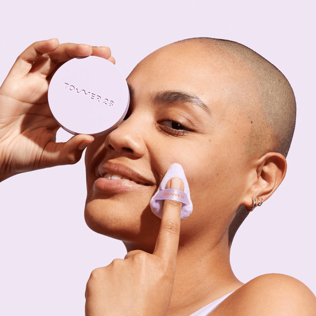 [Shared: The GetSet Powder Puff Duo is featured here with GetSet Pressed Powders in the shades Translucent Trestles and Palisades Pink]