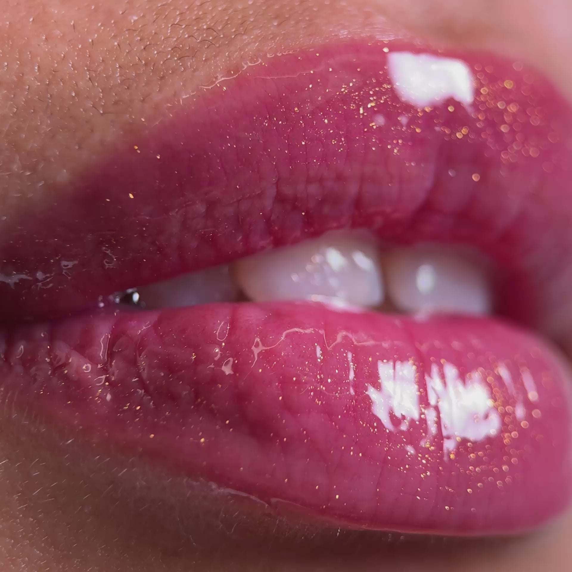 Iced XOXO [A model wearing the Tower 28 Beauty ShineOn Lip Jelly in the shade Iced XOXO]